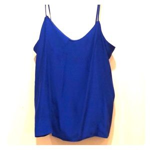 Royal Blue Silky Strappy Tank Top Sz S